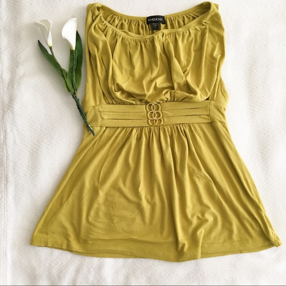 Bebe Olive Green Sleeveless Top